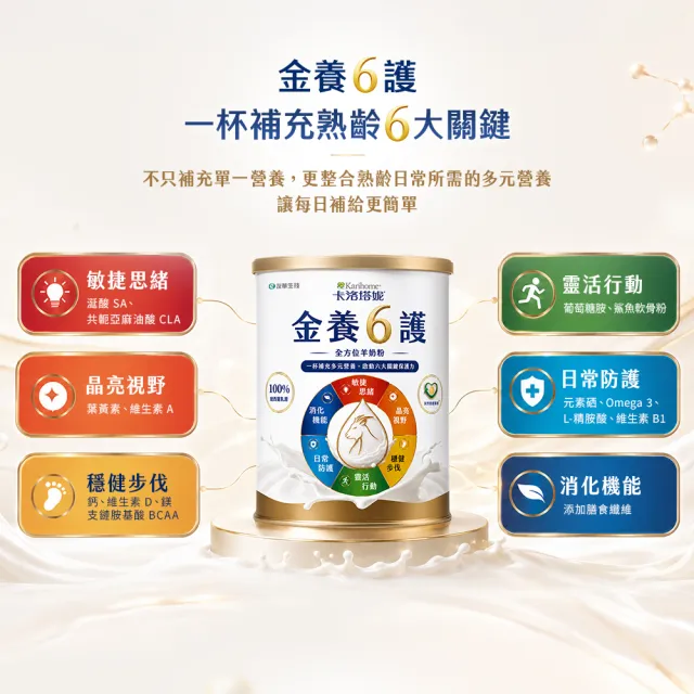 【Karihome 卡洛塔妮】金養六護全方位羊奶粉700gx2罐