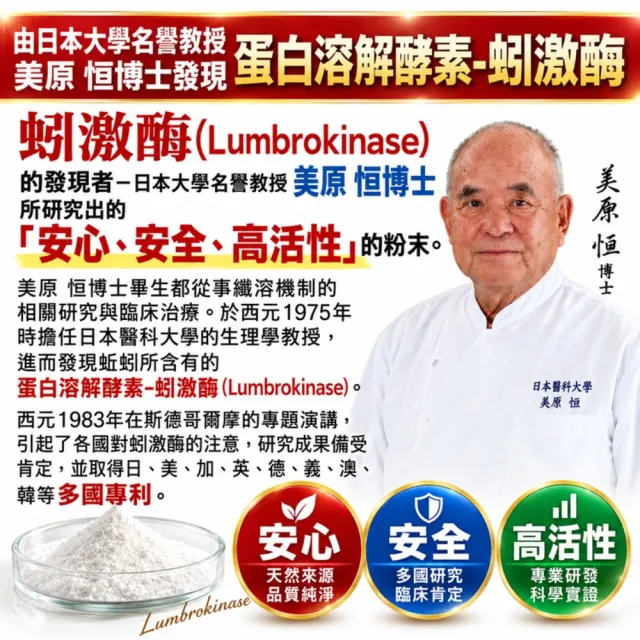 【湧鵬生技】日本專利地龍酵素買2送1三入組(蚓激酉每；白藜蘆醇；60顆/盒；共180顆)