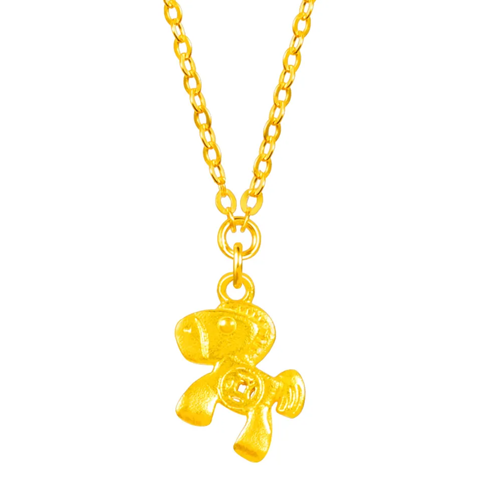 【Just Gold 鎮金店】駿寶聚財 黃金項鍊 (網路限定)