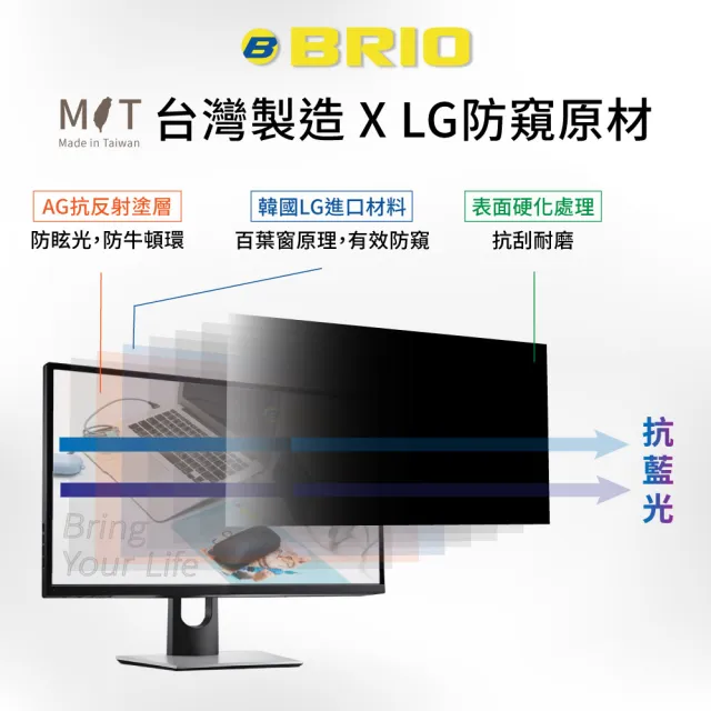 【BRIO】超薄磁吸防窺片 - MacBook Air 13.6吋 M2/M3/M4/M5 (#防窺#抗藍光#防眩光#清晰度高)