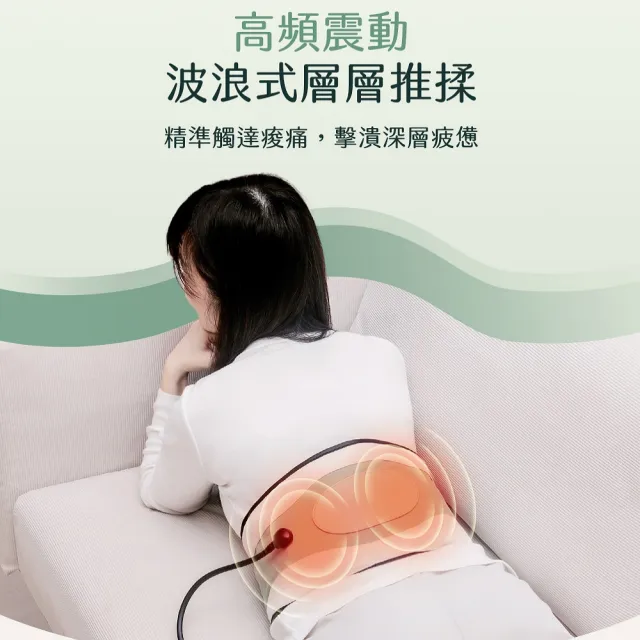 【3ZeBra 三隻斑馬】呼呼腰｜氣囊熱敷腰部按摩器(腰部熱敷 護腰帶 震動按摩 雙11 1111)