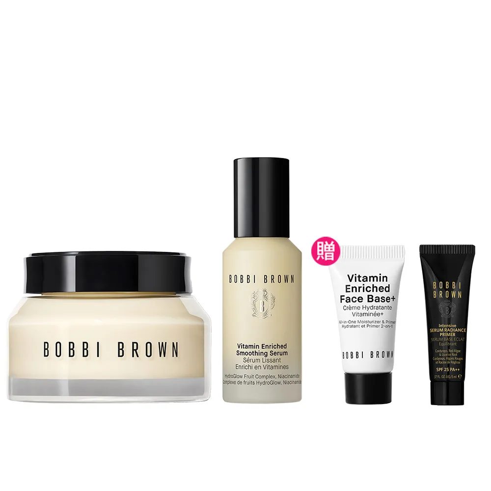 【Bobbi Brown 芭比波朗】維他命妝前持妝雙明星組(維他命乳霜50ml+精華30ml)