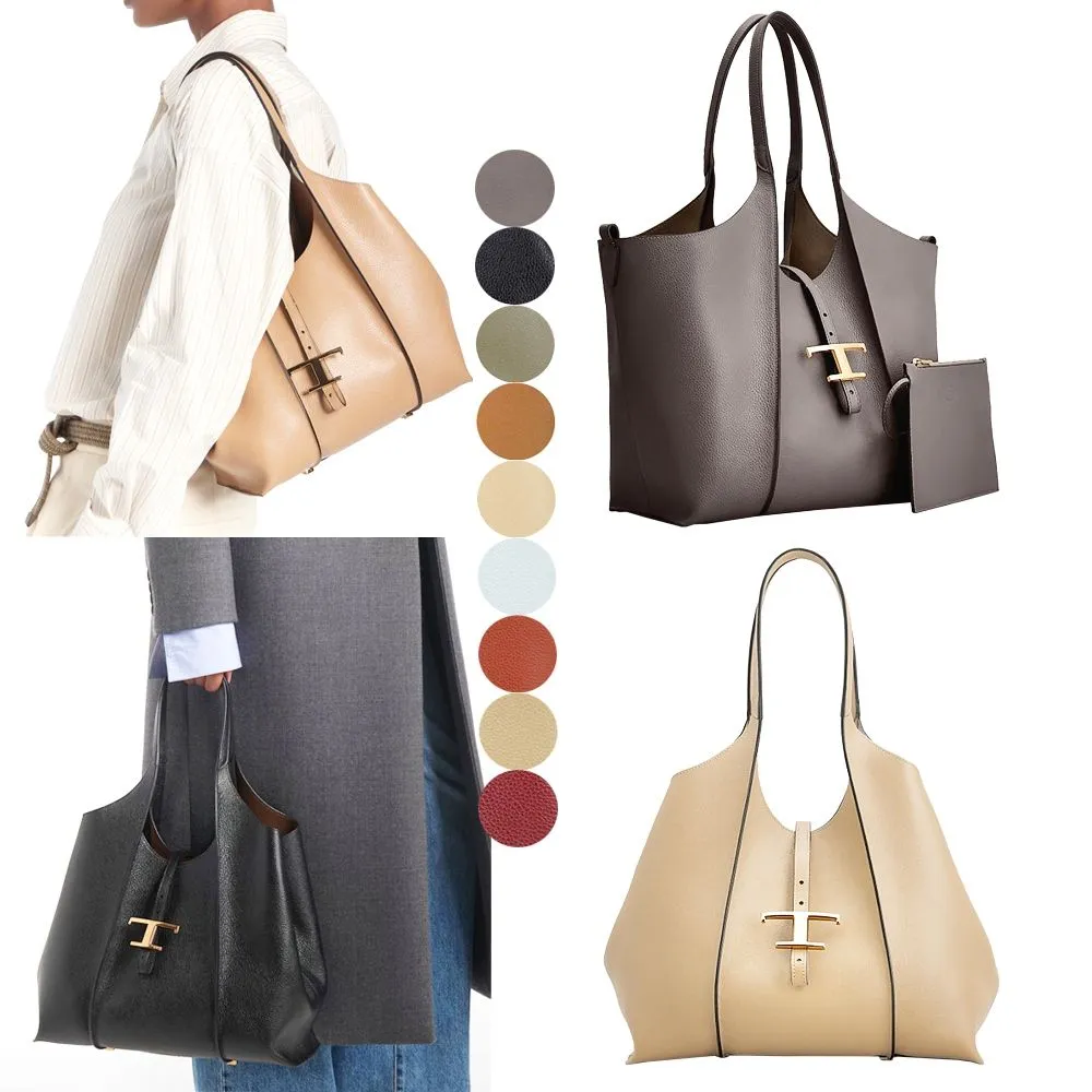 【TOD’S】TODS Timeless 小型 牛皮肩背托特包-多色可選(義大利手工皮革)