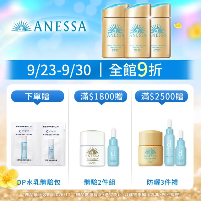 【ANESSA 安耐曬】金鑽高效防曬露5X超值2入組