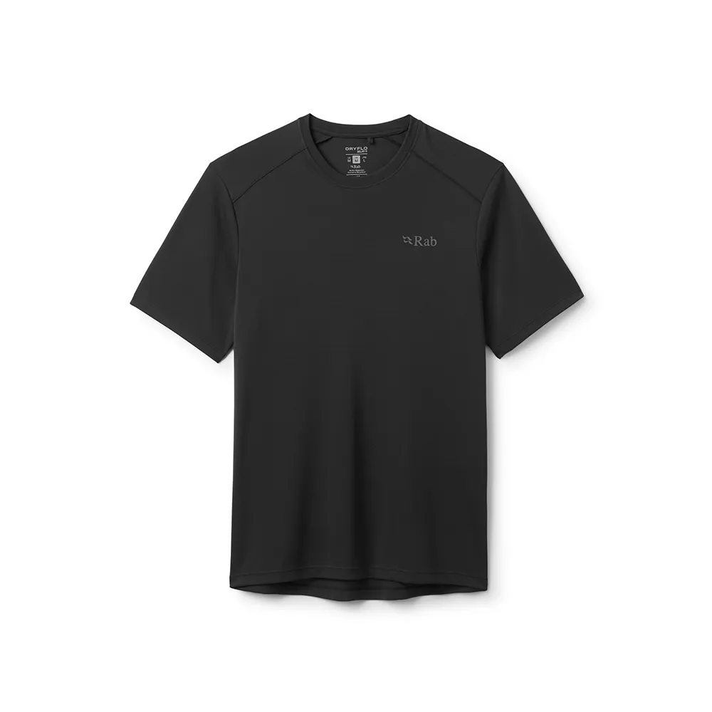 【RAB】Force Tee 短袖防曬抗臭排汗衣 男款 黑色 #QCC24