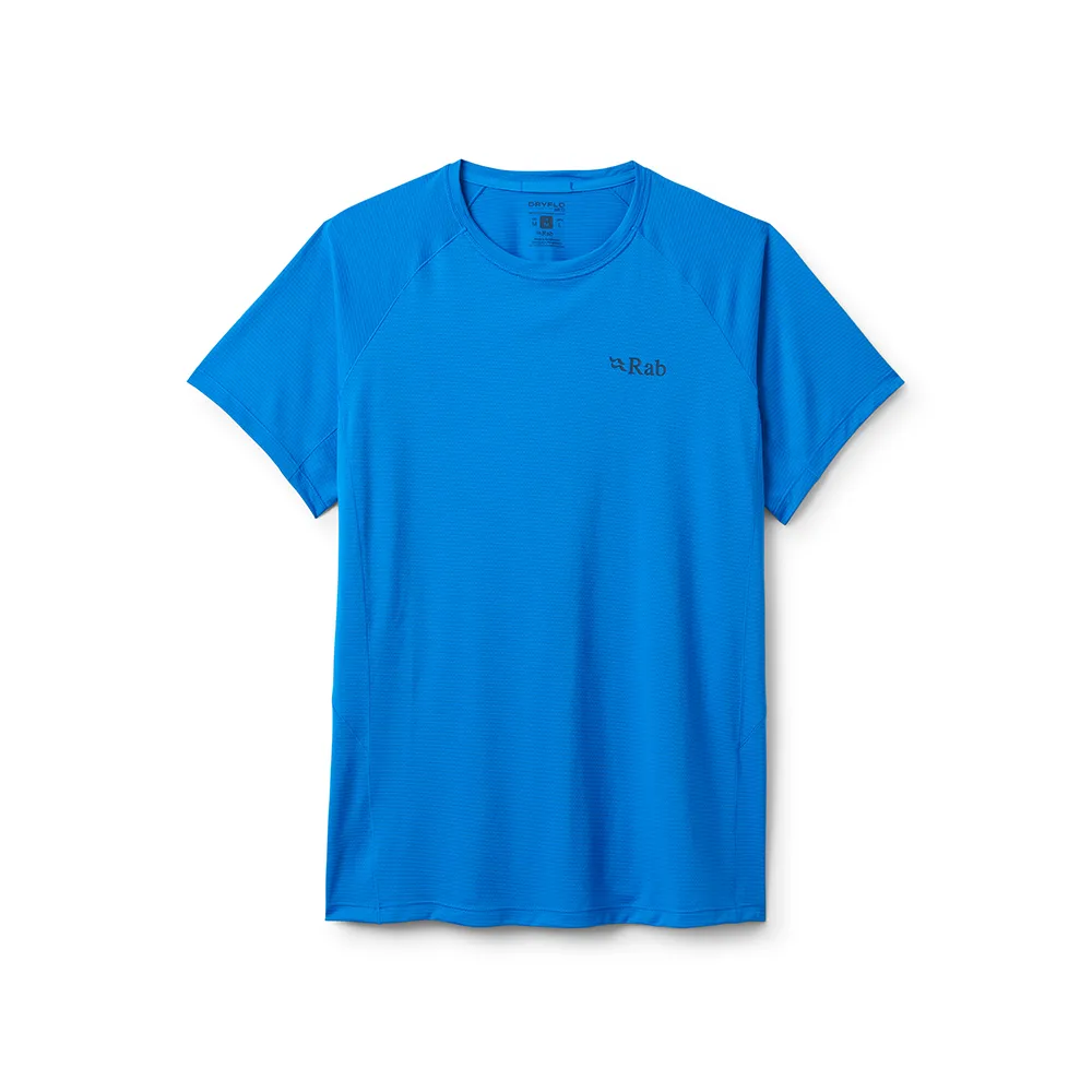 【RAB】Sonic Tee 短袖輕量抗臭排汗衣 男款 瑪雅藍 #QCC55