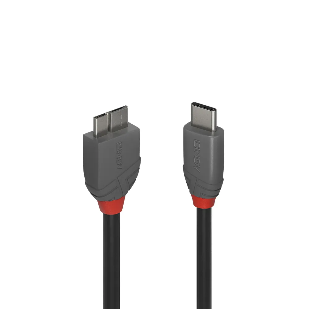 【LINDY 林帝】ANTHRA USB3.2 Gen1 Type-C/公 to Micro-B/公 傳輸線 2m 36622