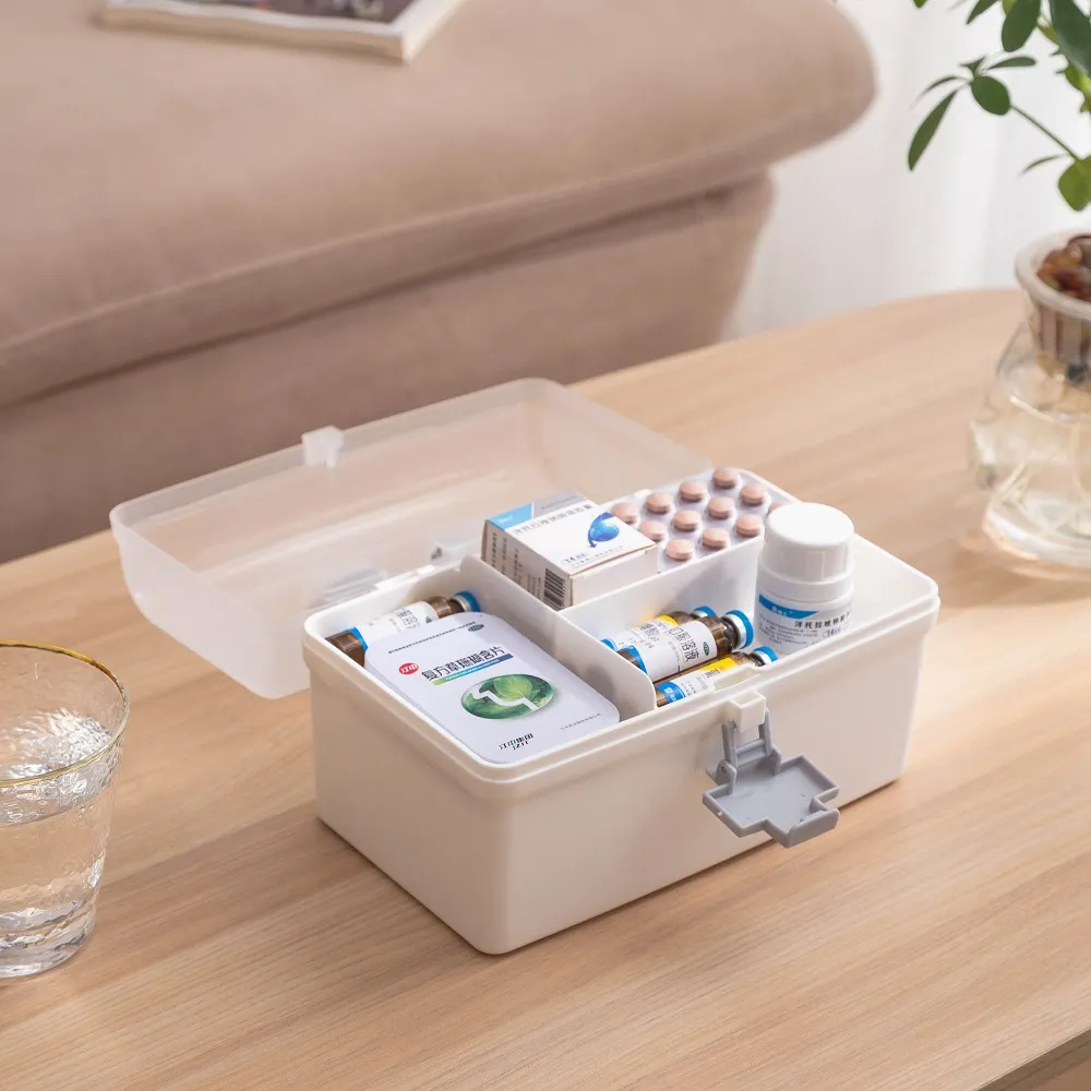 【FL 生活+】家用緊急醫藥箱-小型款(藥品箱/急救箱/藥品收納盒/A-069)
