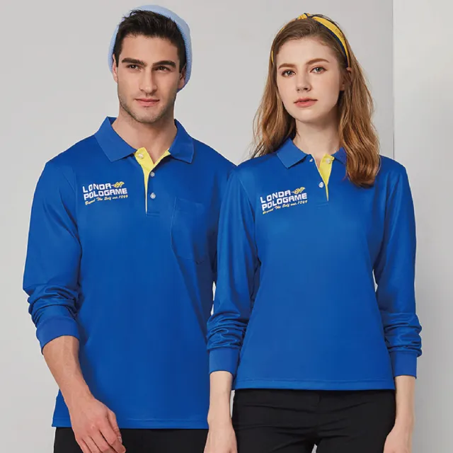 【Londa POLO】PK四角網眼女長袖POLO衫(P237303寶藍色)