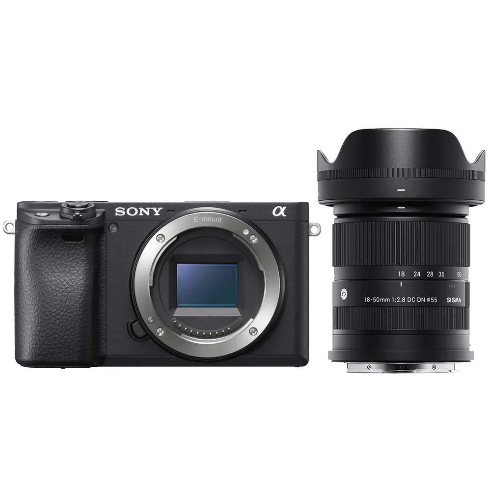 【SONY 索尼】ILCE-6400 A6400 附 SIGMA 18-50mm F2.8 DC DN 旅遊鏡 (公司貨) APS-C 無反微單眼相機