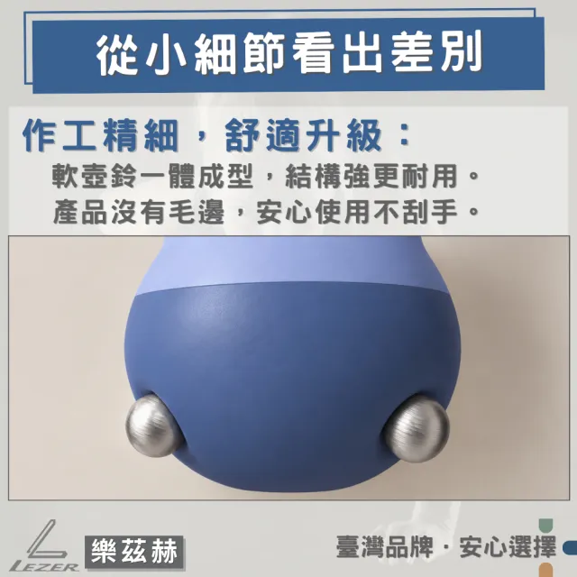 【LEZER】10公斤 軟式壺鈴(安全軟殼 保護地板 環保材質)