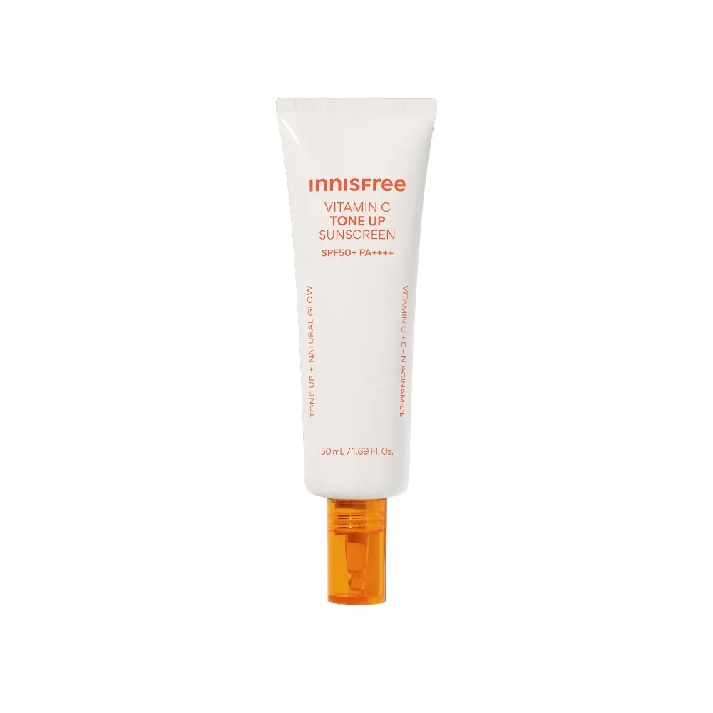 【innisfree】維他命C亮白潤色防曬霜 SPF50+ PA++++ 50ml(買1送1 / 潤色提亮、抗光老化)