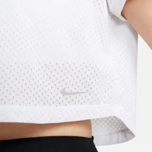 【NIKE 耐吉】AS W NK ONE CLASSIC DF BRTH SS 白色 運動上衣 洞洞 短版 透氣 女款 FN4118-100