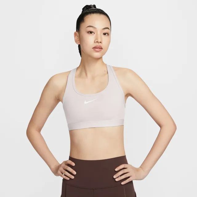【NIKE 耐吉】AS W NK SWSH MED SPT BRA 膚色 運動內衣 瑜珈 女款 DX6822-020