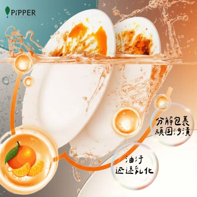 【PiPPER STANDARD 沛柏】鳳梨酵素洗碗精-柑橘 900mlx3 (天然酵素溫和低敏不傷手/碗盤餐具洗潔精)