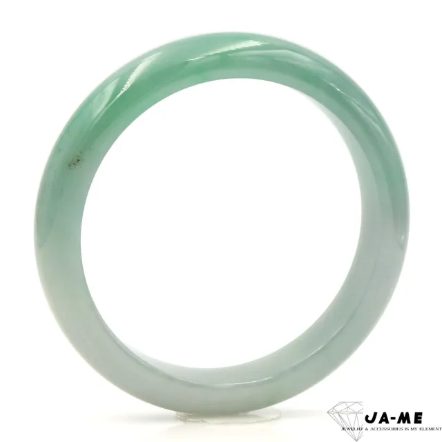 【JA-ME】天然A貨翡翠 冰糯種藍水煙紫雙彩玉鐲#18-18.5