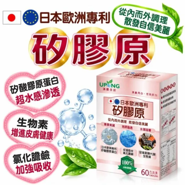 【湧鵬生技】日本歐洲雙專利認證矽膠原3入組共180顆(矽膠原:氯化膽鹼:生物素)