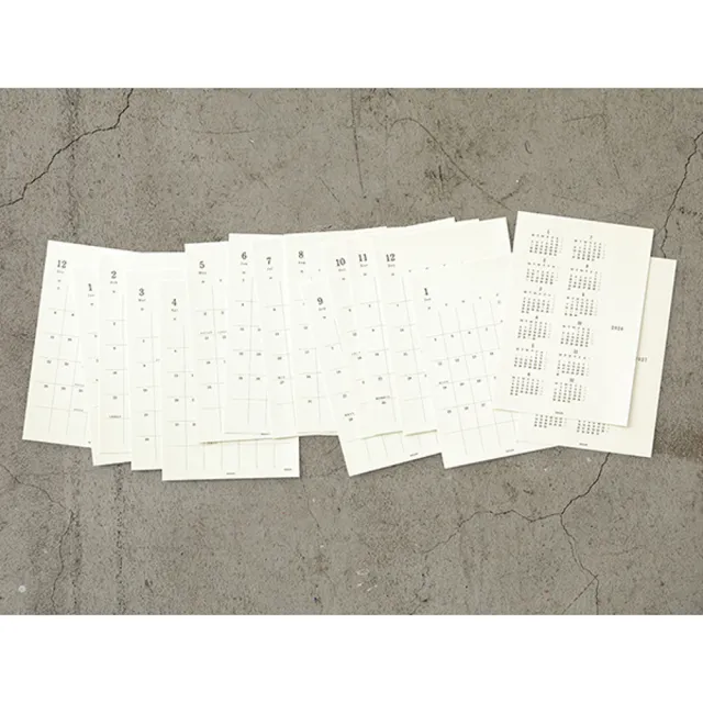 【MIDORI】《2027 年 MD Calendar 月曆貼紙》M size
