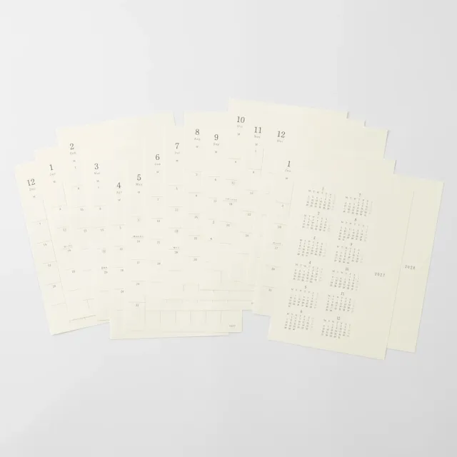 【MIDORI】《2027 年 MD Calendar 月曆貼紙》S size
