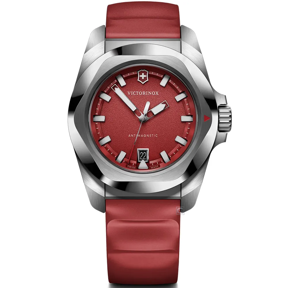 VICTORINOX 瑞士維氏】I.N.O.X. 200米石英潛水錶男錶手錶-41mm 紅情人
