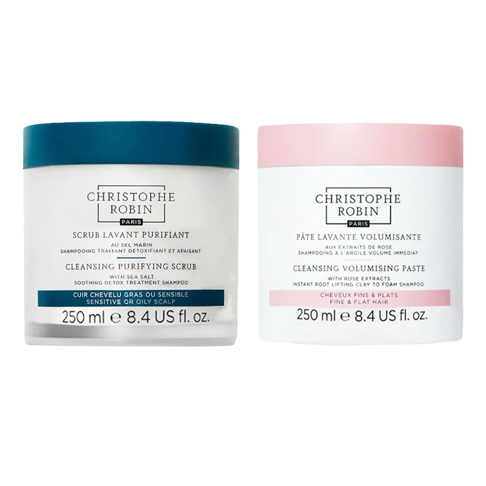 【Christophe Robin】海鹽舒緩頭皮潔淨霜/玫瑰豐盈淨化髮泥250ml(頭皮去角質/CR/平行輸入)