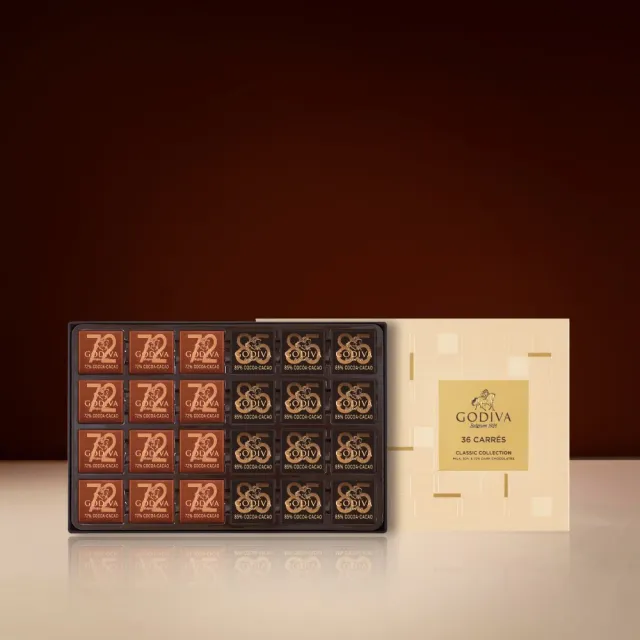【GODIVA】片裝黑巧克力禮盒36片裝(生日禮、情人節、中秋禮)