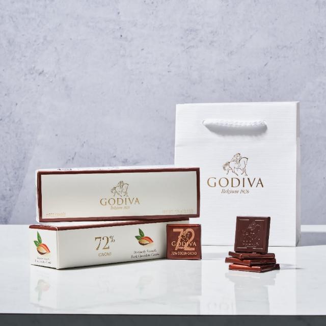【GODIVA】片裝72%黑巧克力禮盒21片裝(生日禮、情人節、中秋禮)