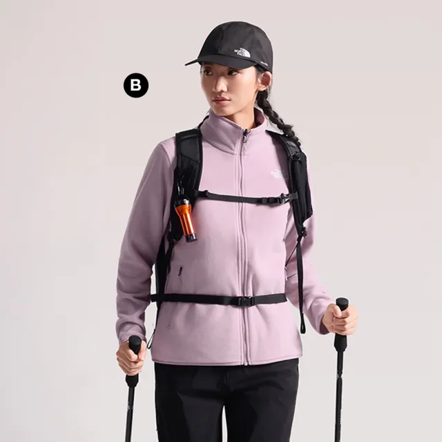 【The North Face】男女款立領抓絨輕盈保暖外套 (多款任選)