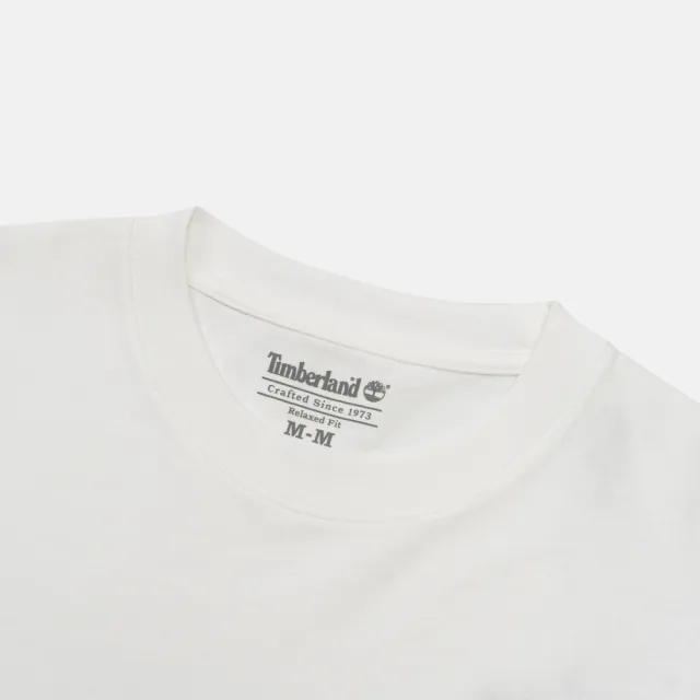【Timberland】中性白色中性款厚磅寬版短袖TIMBS T恤(0YHV0100)