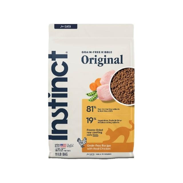 【Instinct 原點】雞肉無穀全貓配方11lb(WDJ 貓飼料 無穀飼料 不含麩質 肉含量81%)