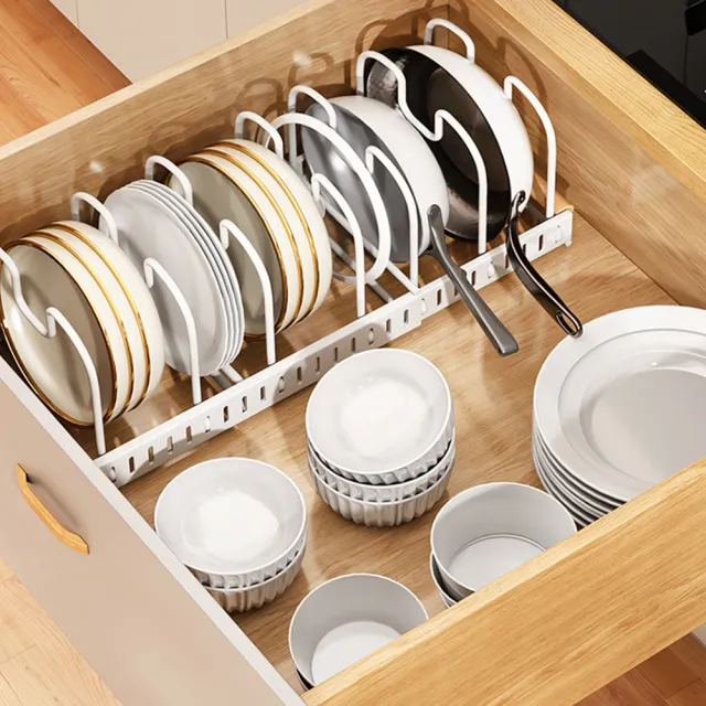 【kitchen 收納公式】可伸縮鍋具鍋蓋收納架(鍋蓋收納架 鍋具收納架 餐盤收納 廚房收納 碗盤收納 置物架)