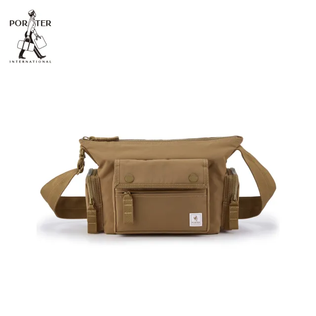 【PORTER INTERNATIONAL】穩定步調ANCHOR斜背包-S(栗棕)