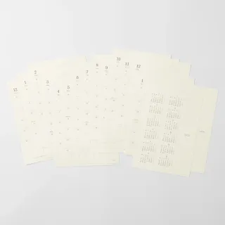 【MIDORI】《2027 年 MD Calendar 月曆貼紙》M size