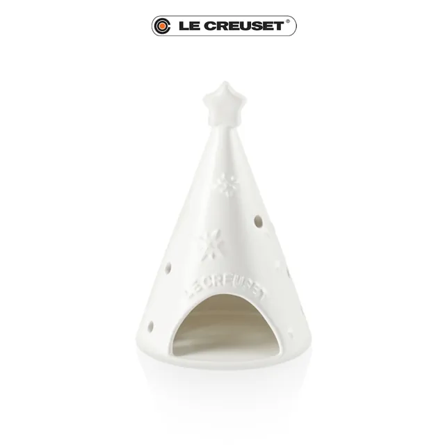 【Le Creuset】瓷器燭台(星塵之光/棉花白)