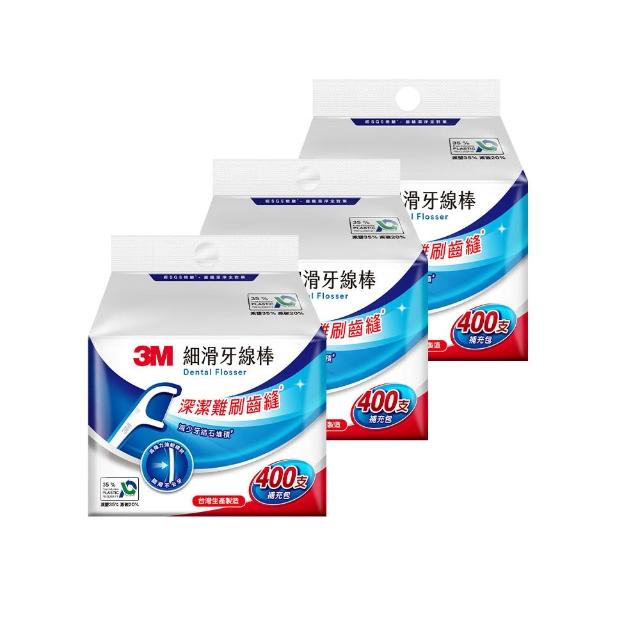【3M】細滑牙線棒補充包1200支_ECO包裝