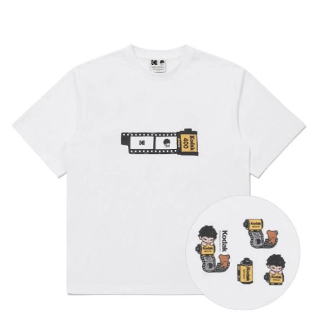 【KODAK Apparel】柯達 男女同款 短袖T恤 涼感 KODAK X Hirono 膠卷印花 WHITE 白色 / KB602038WHT
