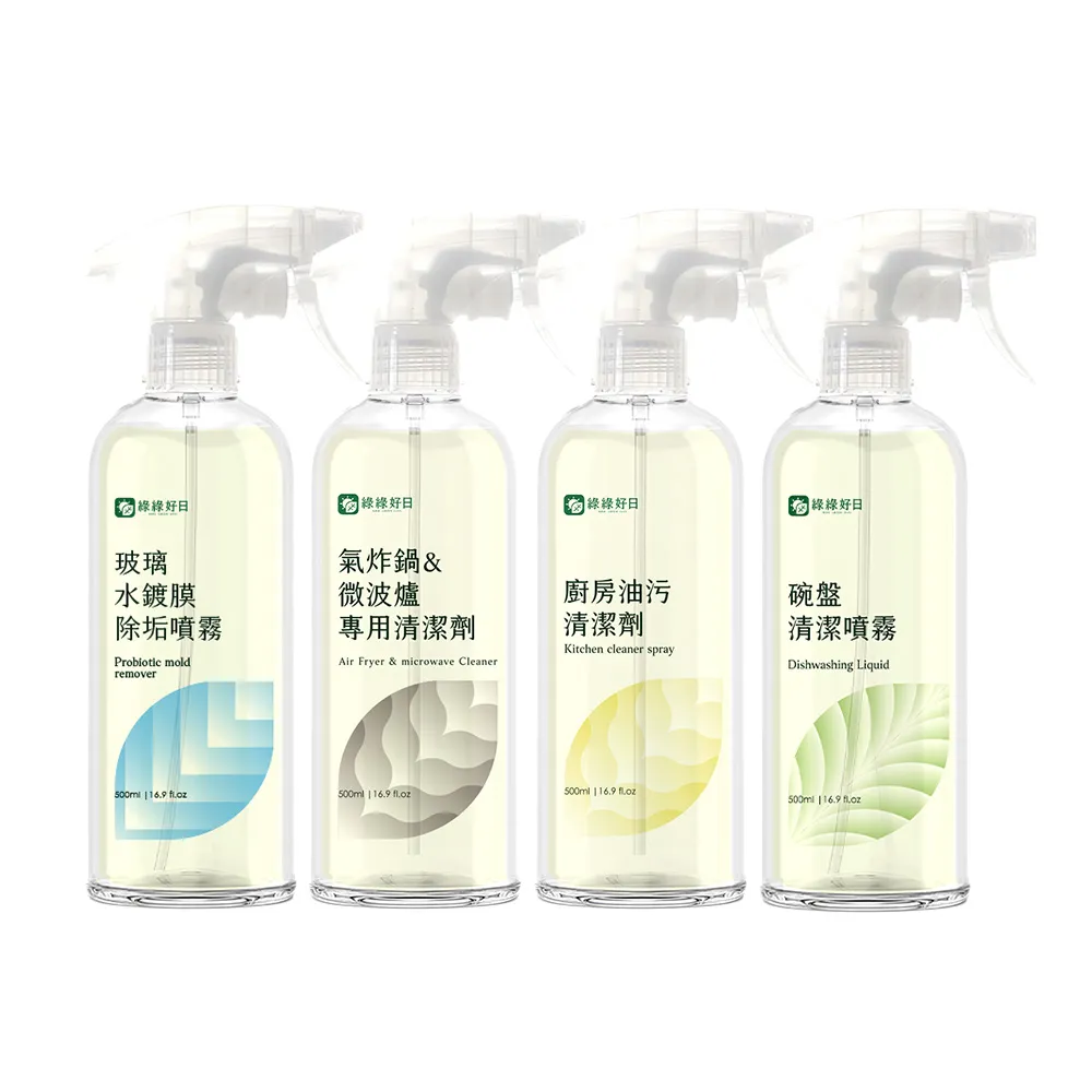 【Have Green Days 綠綠好日】任選兩件_廚房衛浴清潔劑500ml-兩用噴頭(台灣製造)