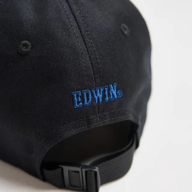【EDWIN】配件 經典印花棒球帽(黑色)