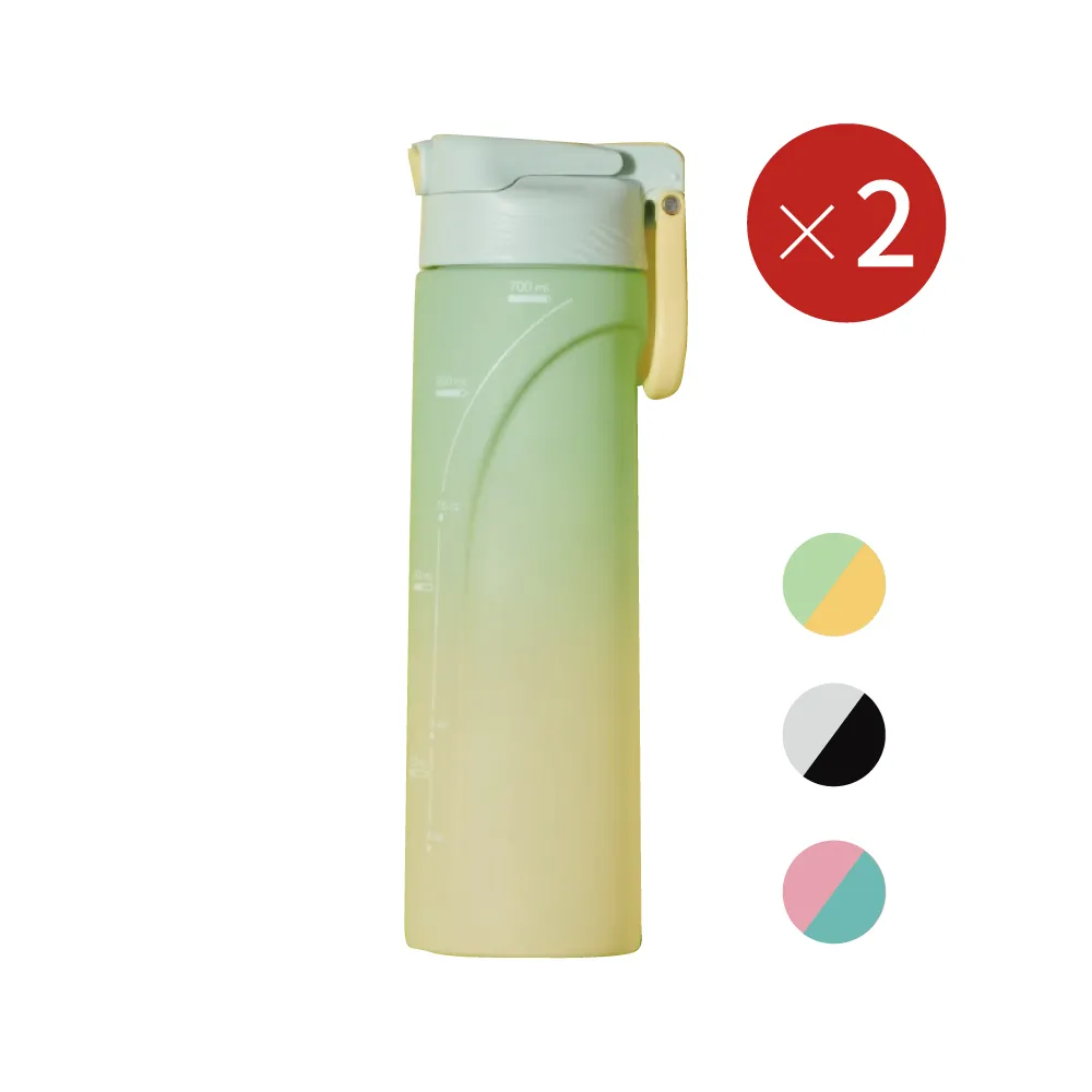 【Teascovery 發現茶】2入百葉雲感瓶750ml (三色任選；隨行杯/吸管杯/水壺)