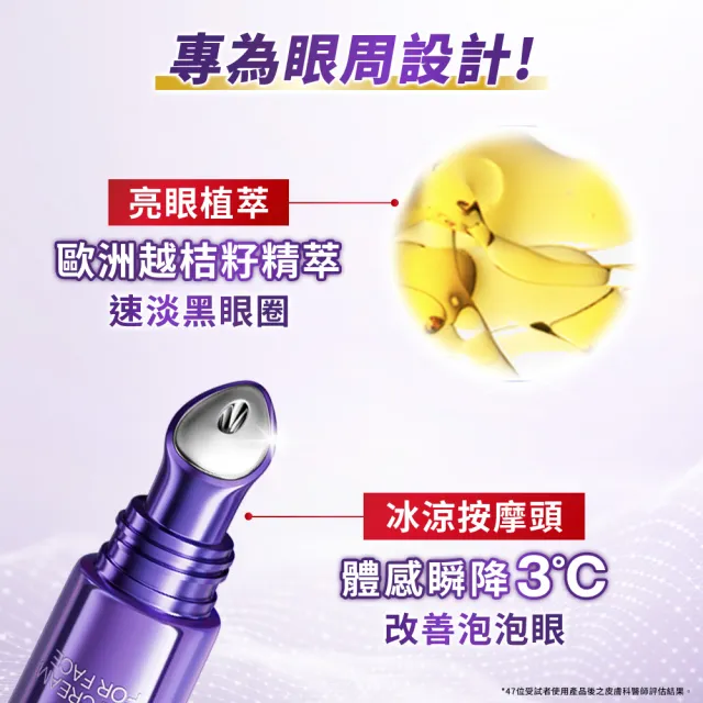 【L’OREAL Paris 巴黎萊雅】玻尿酸眼霜級撫紋精華霜3.0 按摩頭版 50ml (冰熨斗/加大版)