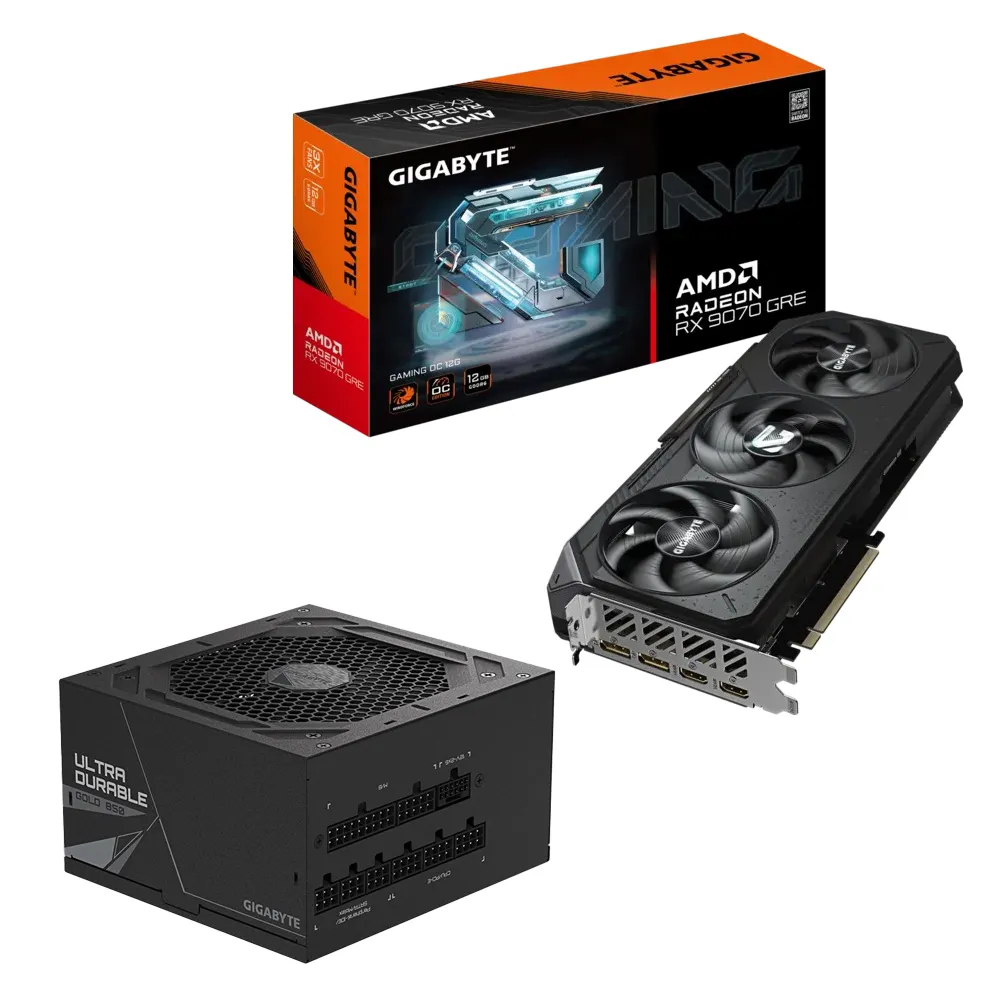 【技嘉】顯卡+電源組★Radeon RX 9070 GRE GAMING OC 12G顯示卡+技嘉UD850GM PG5 V2 850W金牌電源