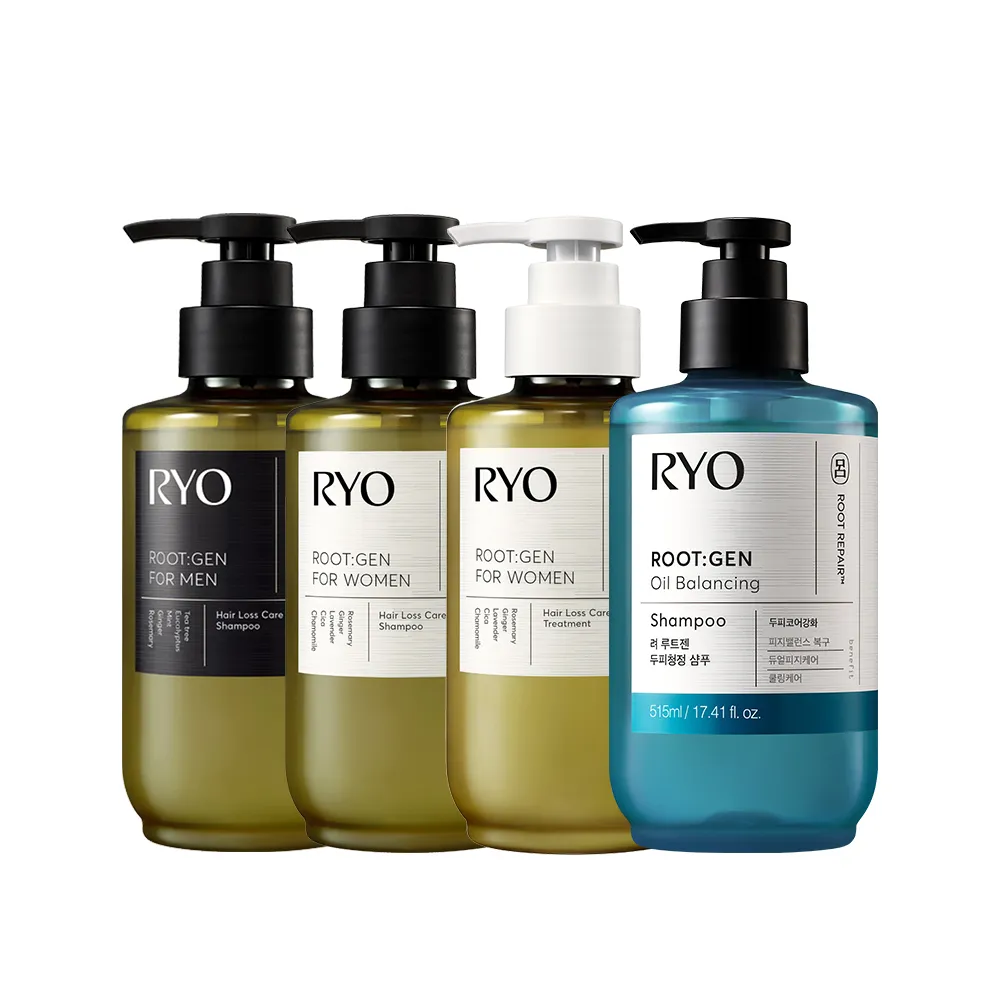 【RYO 呂】官方直營 ROOTGEN強韌蘊髮洗髮精/護髮膜515mlx2入(男性專用/女性專用/零感控油)