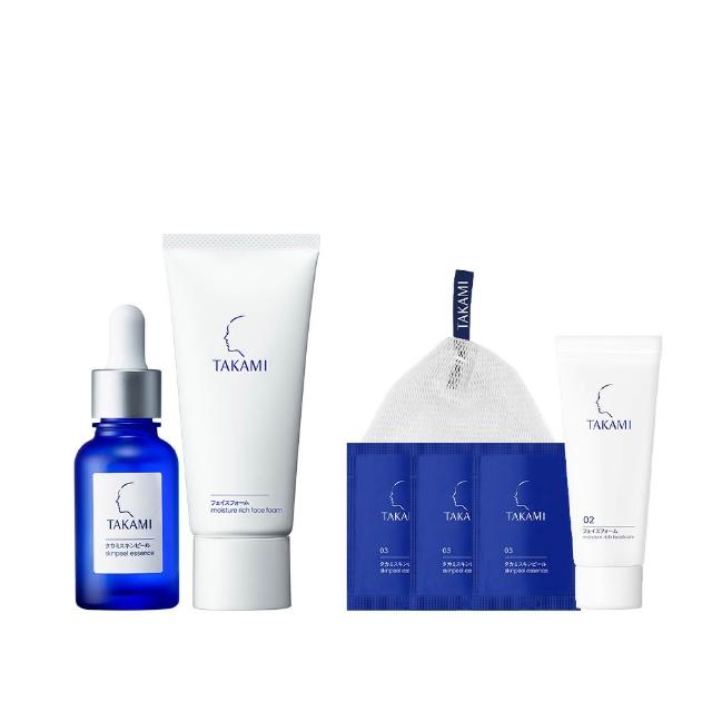 【TAKAMI】官方直營 角質養護全明星保養組(潔顏乳80g+小藍瓶30ml/前導精華/洗面乳)