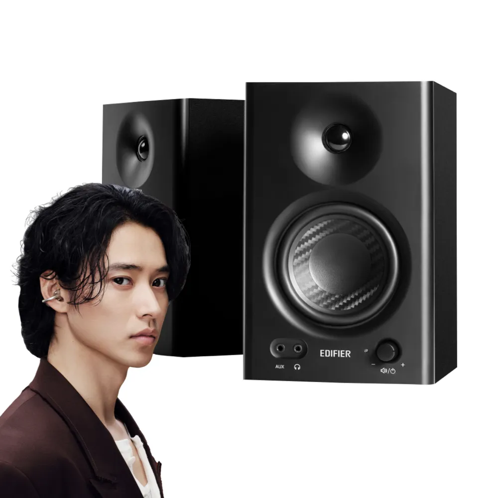 【EDIFIER】MR4 專業監聽喇叭 黑色（原音重現｜剪片後製｜專業調校｜後期混音｜錄音室設備)