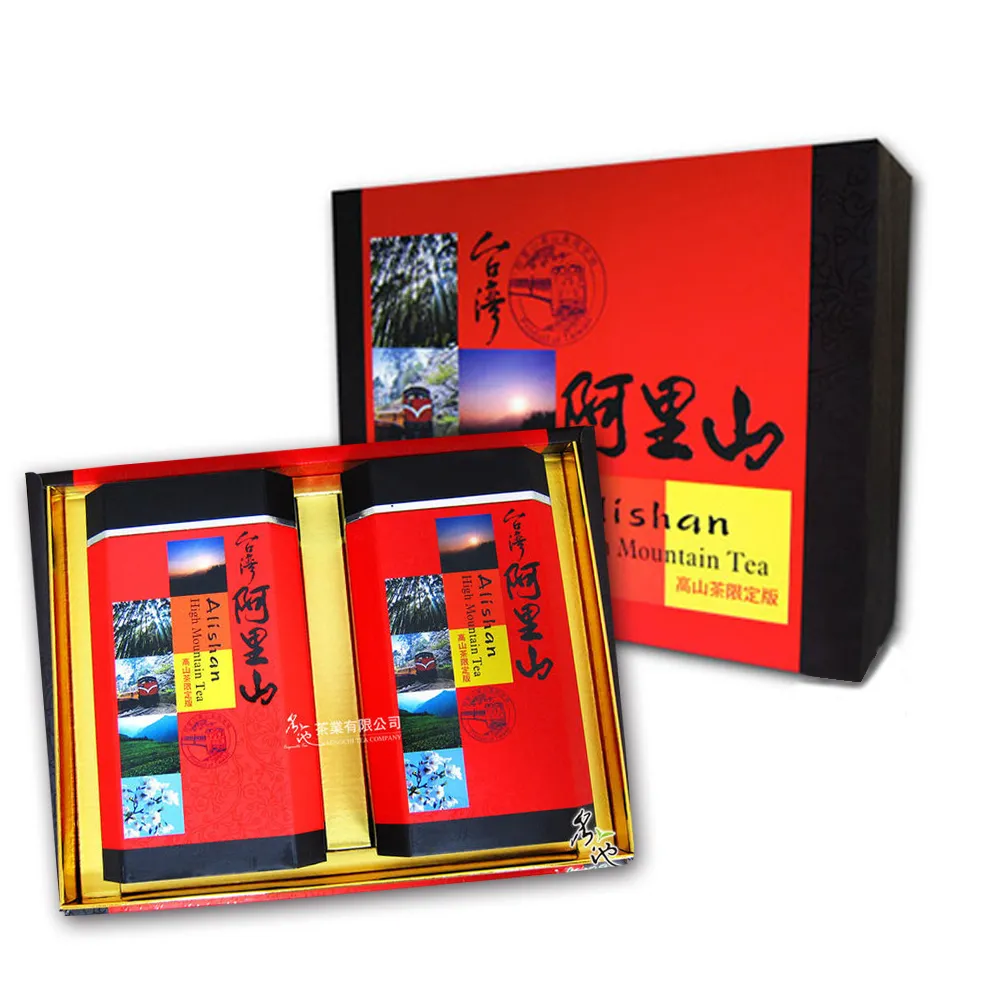 名池茶業】阿里山瑞里手採高山茶葉禮盒150gx2罐x2盒(當季限定款)(中秋