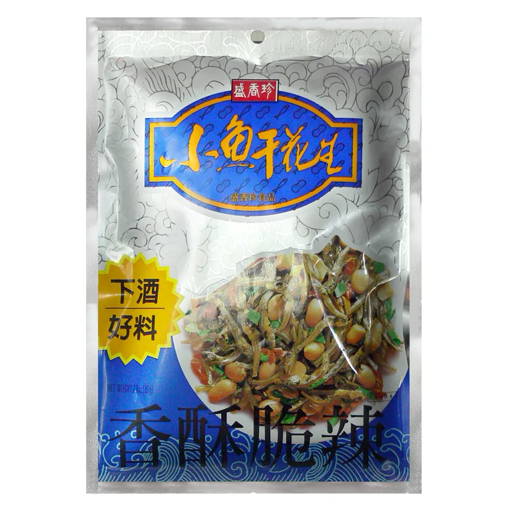 【盛香珍】小魚干花生80gX6包組(約60小包入) 
