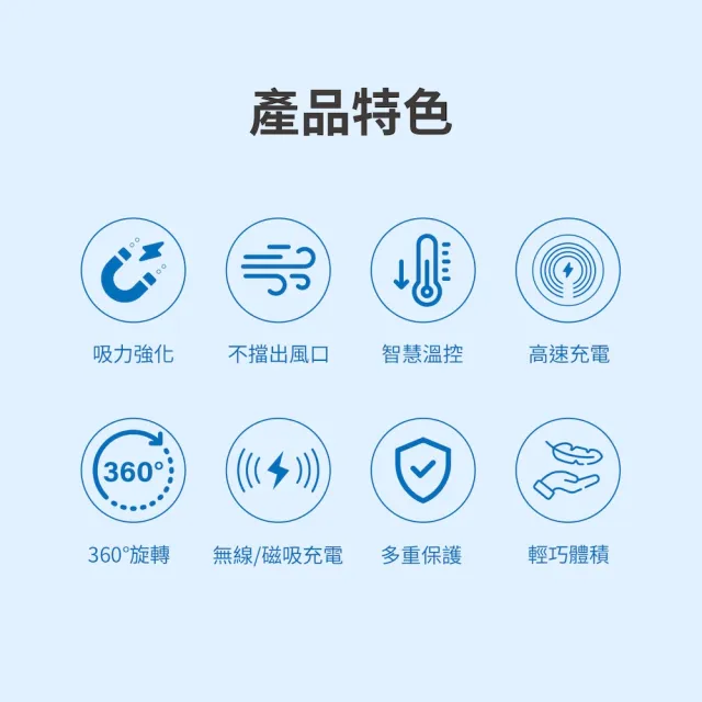 【Philips 飛利浦】DLK3539Q 磁吸無線車用快充手機架組(360度隨心轉/雙系統適用)