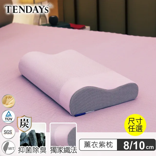 【TENDAYS】玩色柔眠記憶枕 2入組(薰衣紫 8cm/10cm 任選)