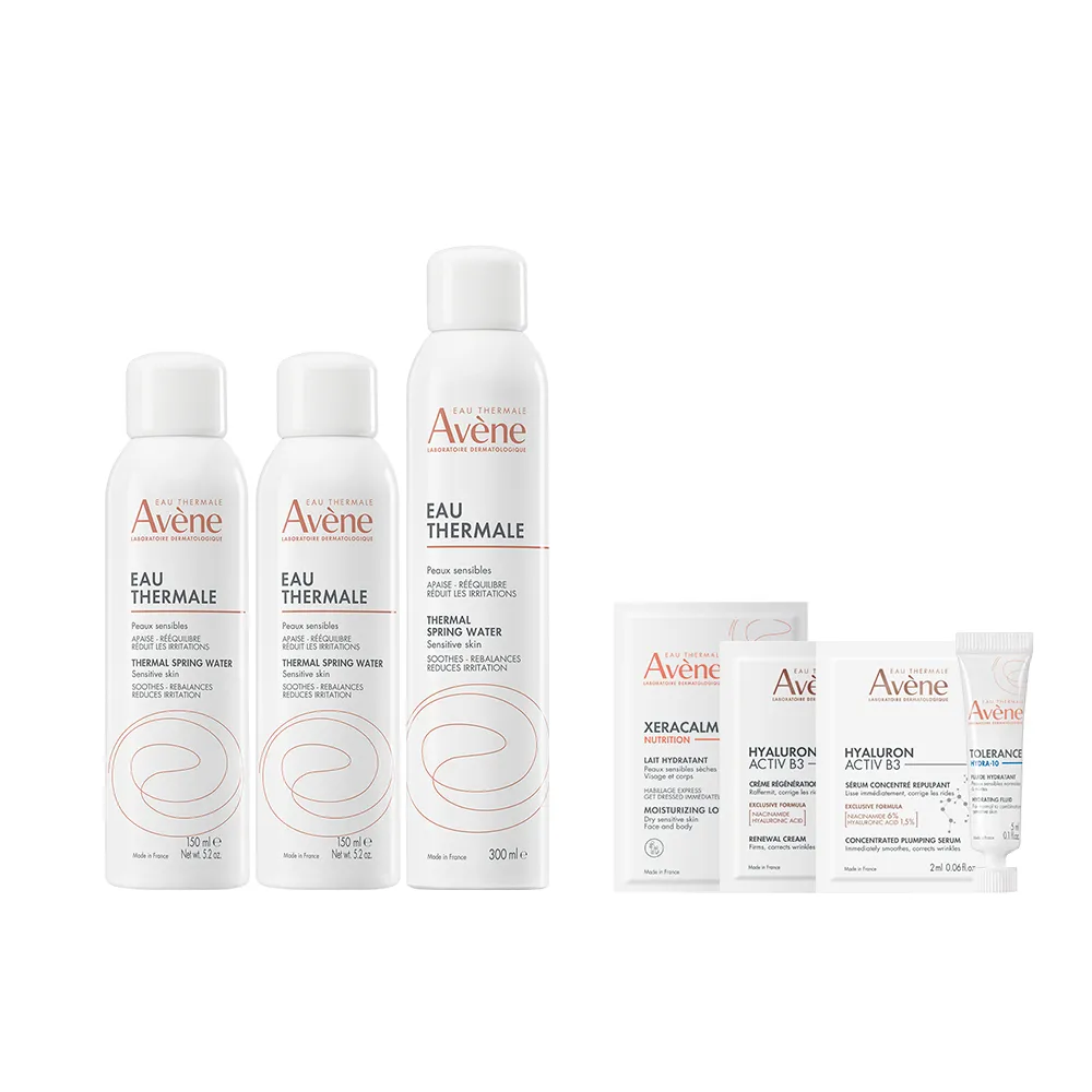 【Avene 雅漾】官方直營 活泉水精選套組_300mlx1+150mlx2(化妝水/噴霧/穩膚)