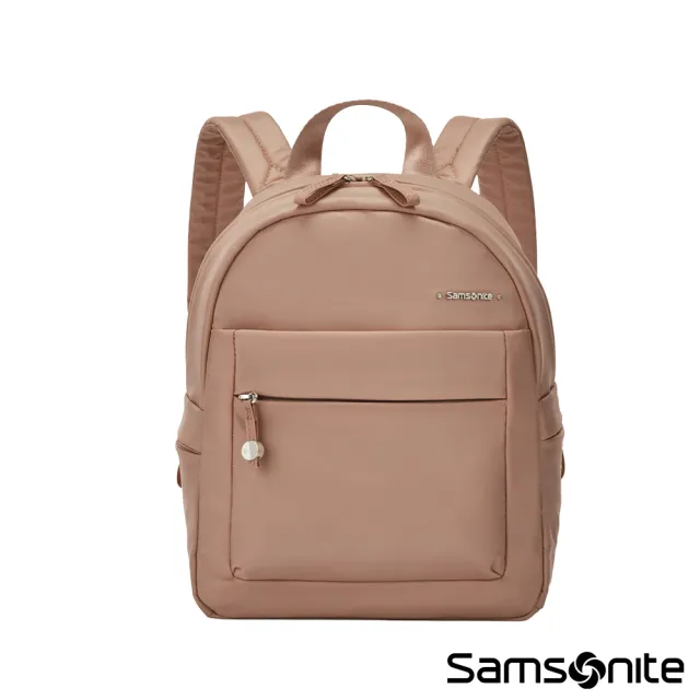 【Samsonite 新秀麗】MOVE 4.0 經典時尚輕量多口袋後背包/女包/雙肩包/通勤包(杏仁米)